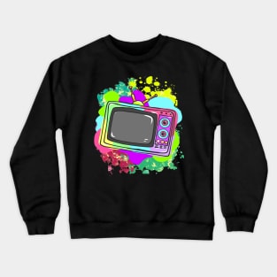 Neon Hippy 80s 90s Costume Retro Vintage Crewneck Sweatshirt